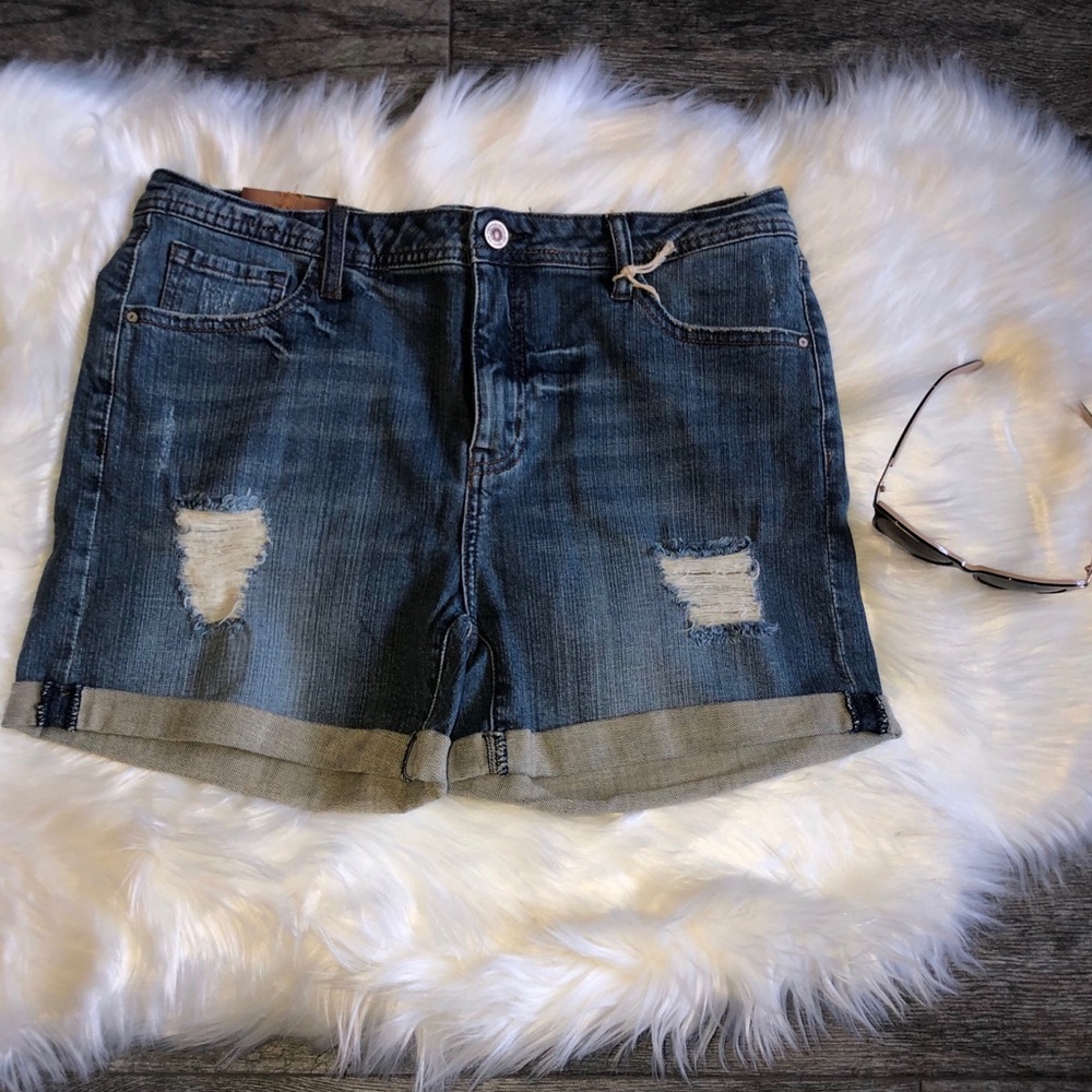Plus Size Denim Shorts